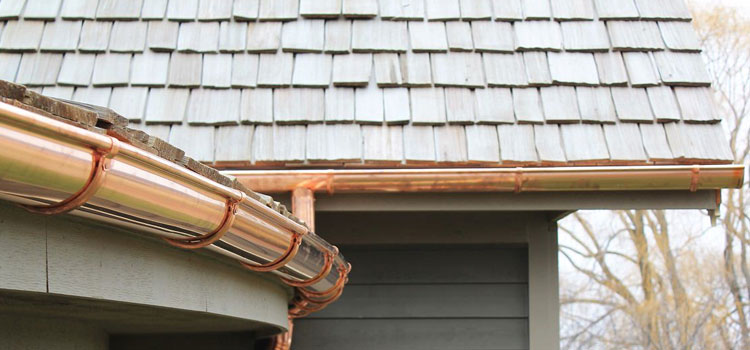 Copper Look Aluminum Gutters in Dripping Springs, TX
