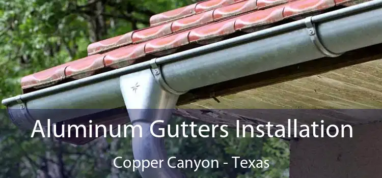 Aluminum Gutters Installation Copper Canyon - Texas