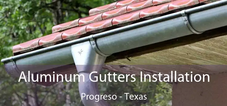 Aluminum Gutters Installation Progreso - Texas