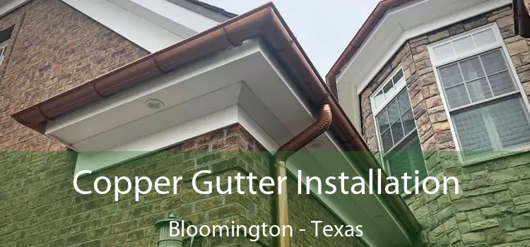 Copper Gutter Installation Bloomington - Texas