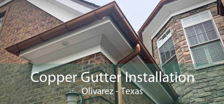 Copper Gutter Installation Olivarez - Texas