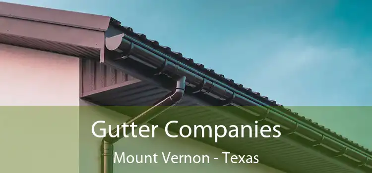 Gutter Companies Mount Vernon - Texas