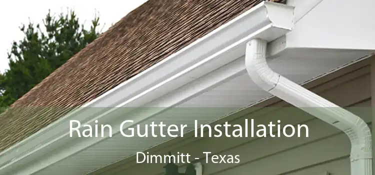 Rain Gutter Installation Dimmitt - Texas