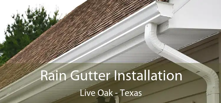 Rain Gutter Installation Live Oak - Texas