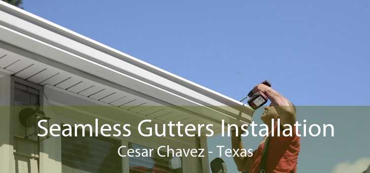Seamless Gutters Installation Cesar Chavez - Texas