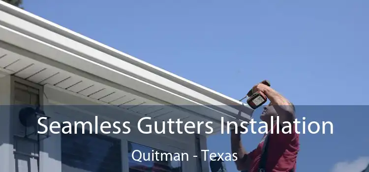 Seamless Gutters Installation Quitman - Texas